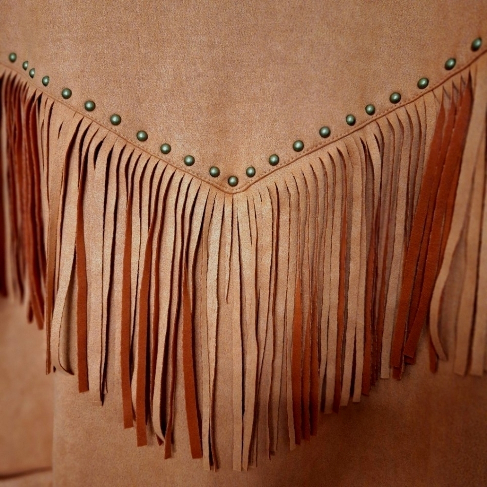 SHEIN Curve Faux Suede Western Cowgirl Equestrian Fringe Jacket Plus Size 4XL - Picture 8 of 10